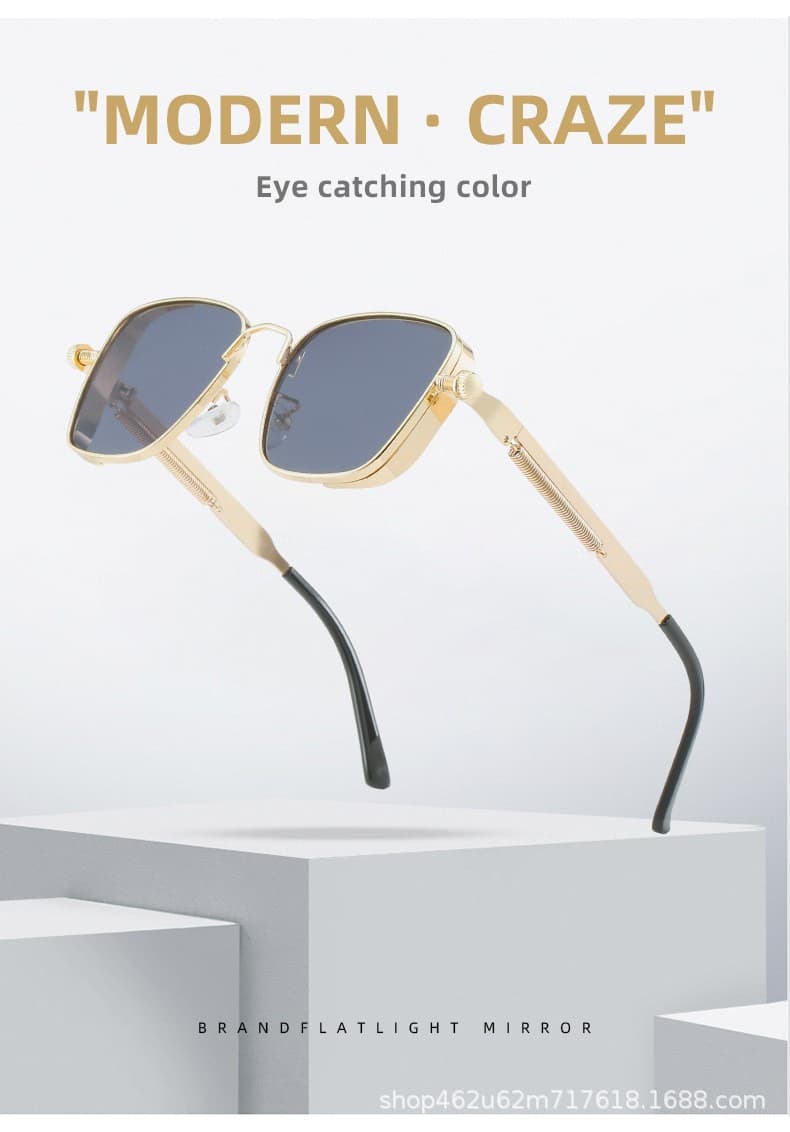 Retro Punk Square Sunglasses . Made in china — image 3